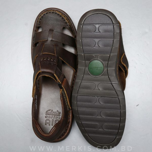 chocolate Clarks sandals