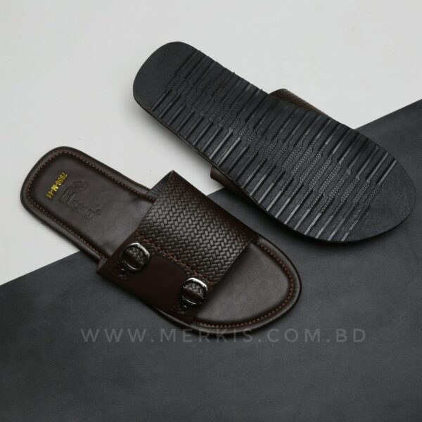 leather slide for men