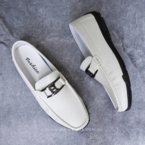 white loafer shoes