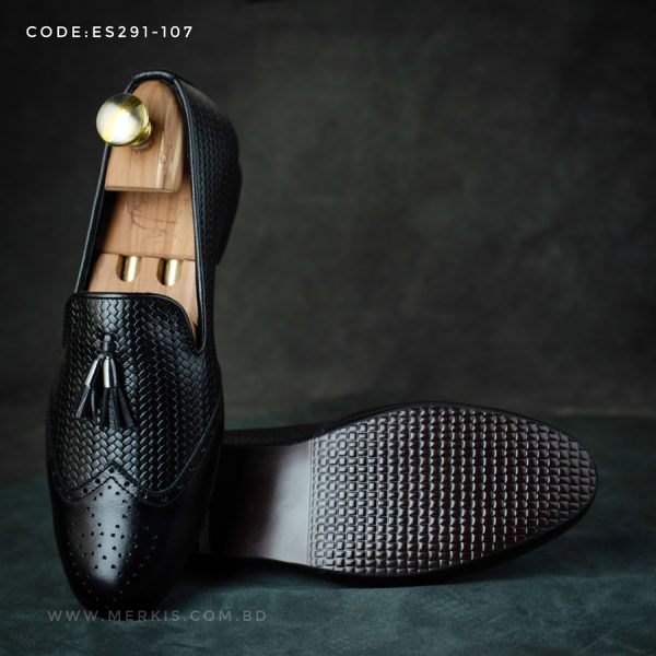 black tassel loafer shoes