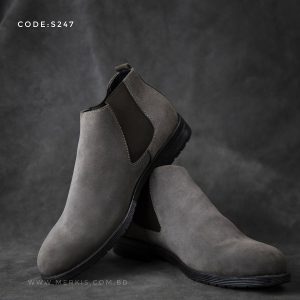 Leather ankle boots for men