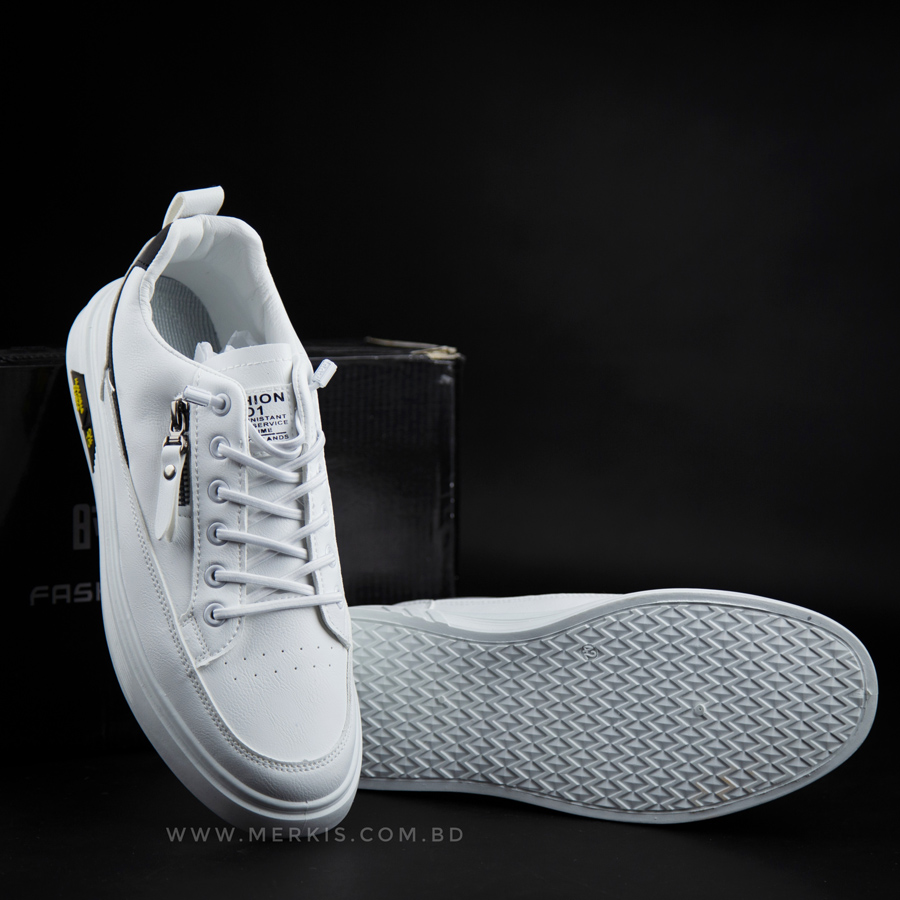 White sneaker shoes for men at the best price in bd. | -Merkis
