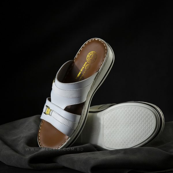white sandal for men