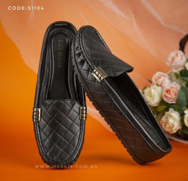 black half loafers for women
