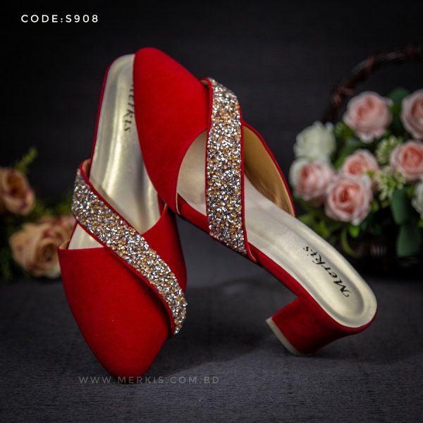 red heel sandal for women