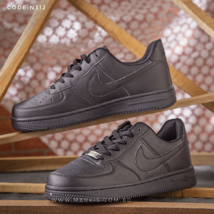 Timeless Elegance: Nike Air Force Black 1 Sneakers
