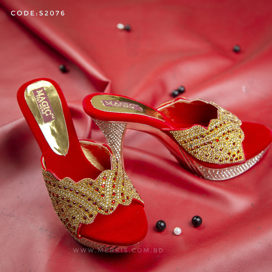 Scarlet Bridal Sandals | Designer Wedding Heels with Classic Work on Shoes  – aroundalways