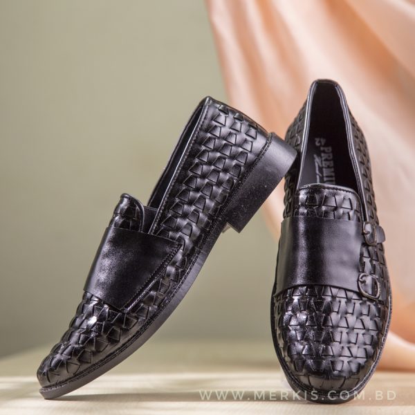 Double monk slip-on shoes