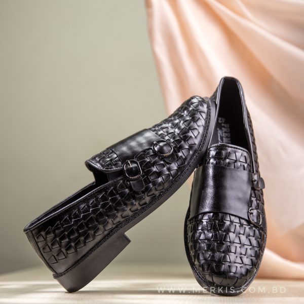 Double monk slip-on shoes