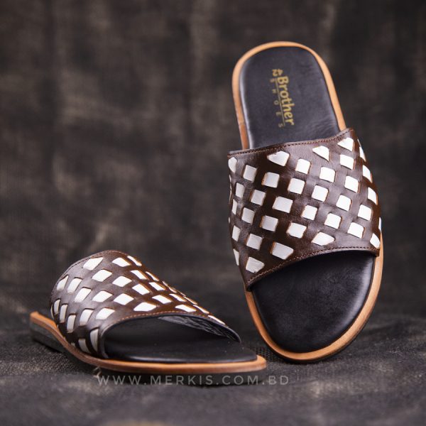 stylish leather slippers for men