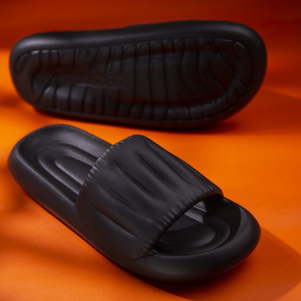 black slide slippers