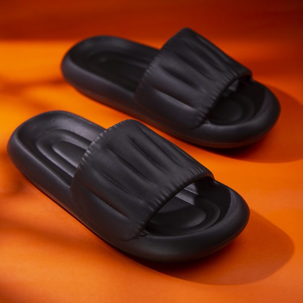 black slide slippers