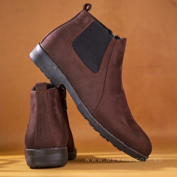 Chocolate Leather Chelsea Boots