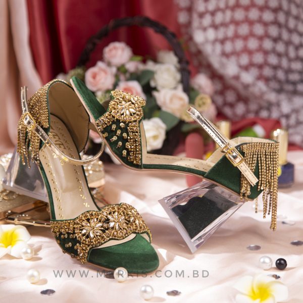 Comfortable wedding heel sandals