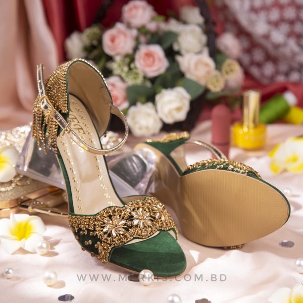 Comfortable wedding heel sandals