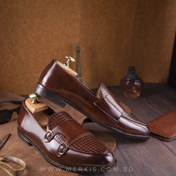 Chocolate Double Monk Tassel Loafer