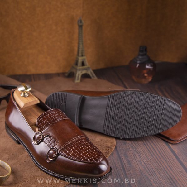 Chocolate Double Monk Tassel Loafer