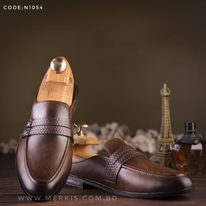 trendy chocolate half loafer