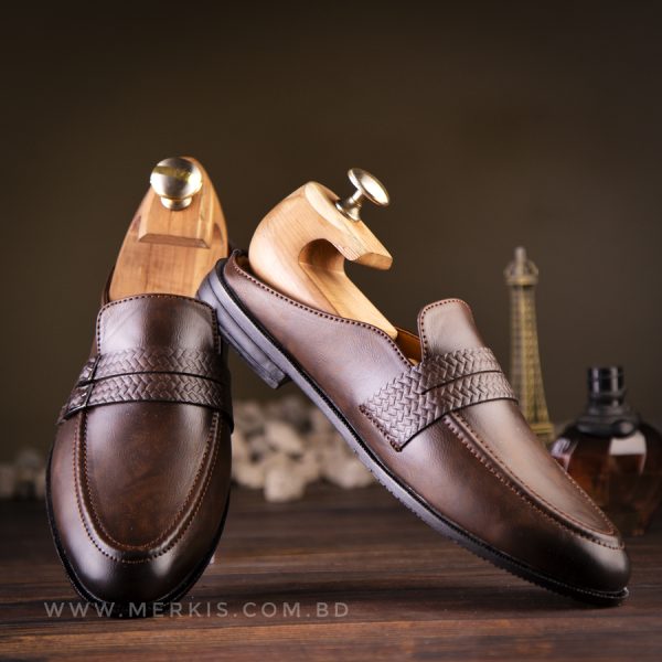 trendy chocolate half loafer