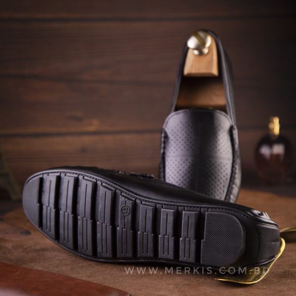stylish black loafer for men