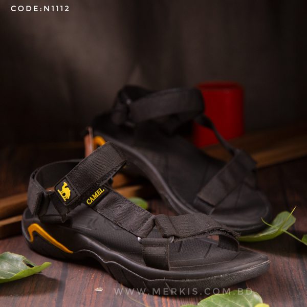 trendy black sports sandal