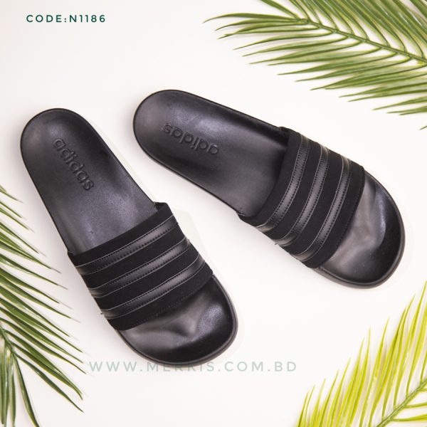 black adidas slide slipper