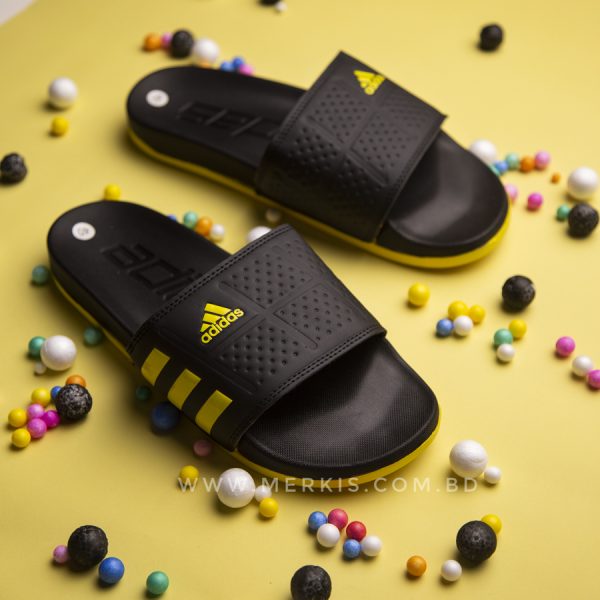 black adidas slides slipper
