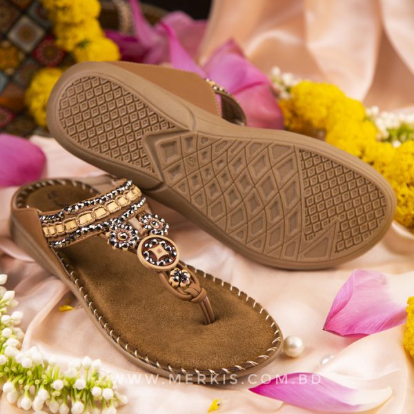 Trendy flat sandals for ladies bd