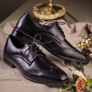 black modern formal shoes