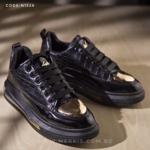 stylish black sneakers