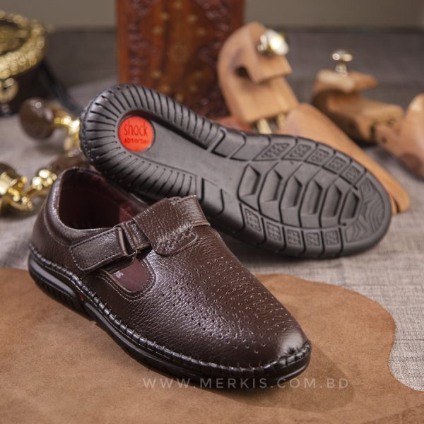 men chocolate leather sandal