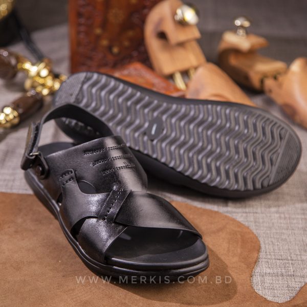 genuine leather mens sandal