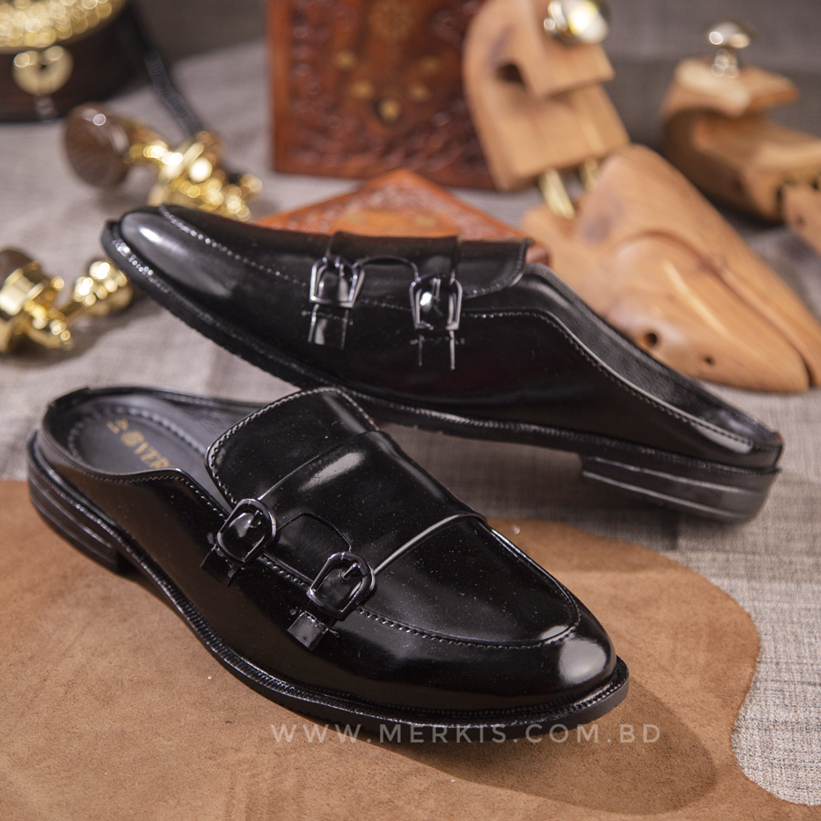 Black New Half Loafer For Men | Simple Style | Merkis