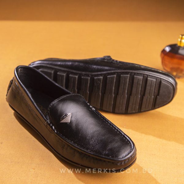 mens premium black loafer