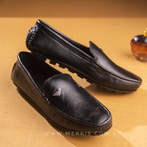 mens premium black loafer