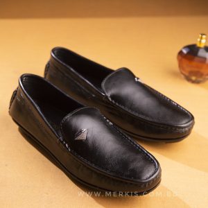 trendy mens black loafer