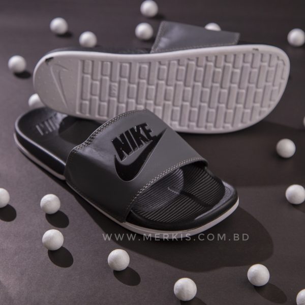 black nike slippers online