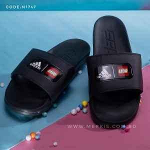 black new adidas slide