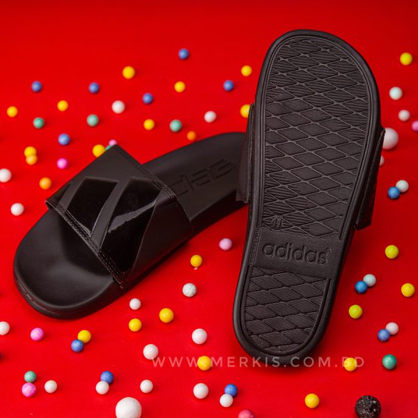 black adidas slide slipper