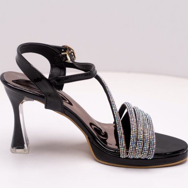 black new heel sandal