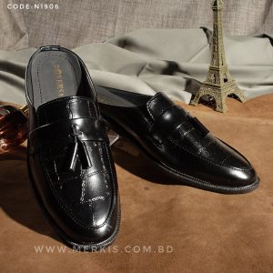 black half loafer for men