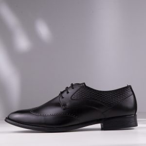 black genuine leather formal shoes bd
