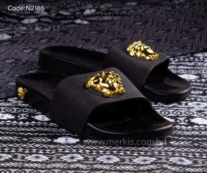black versace slide slippers bd