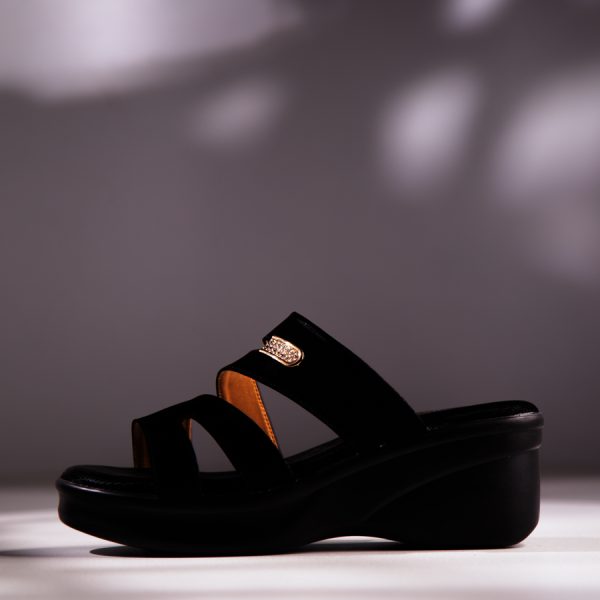 buy online black heel sandal bd