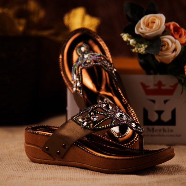 golden heel sandal for women bd