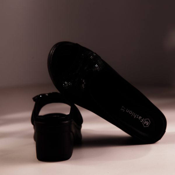 black new heel sandal for women