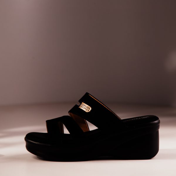 stylish black heel sandal bd