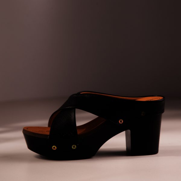trendy black heel sandal bd