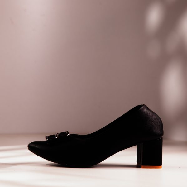 black block heel pump shoes bd