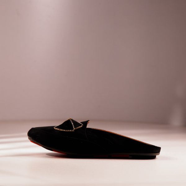 stylish black half loafer for women